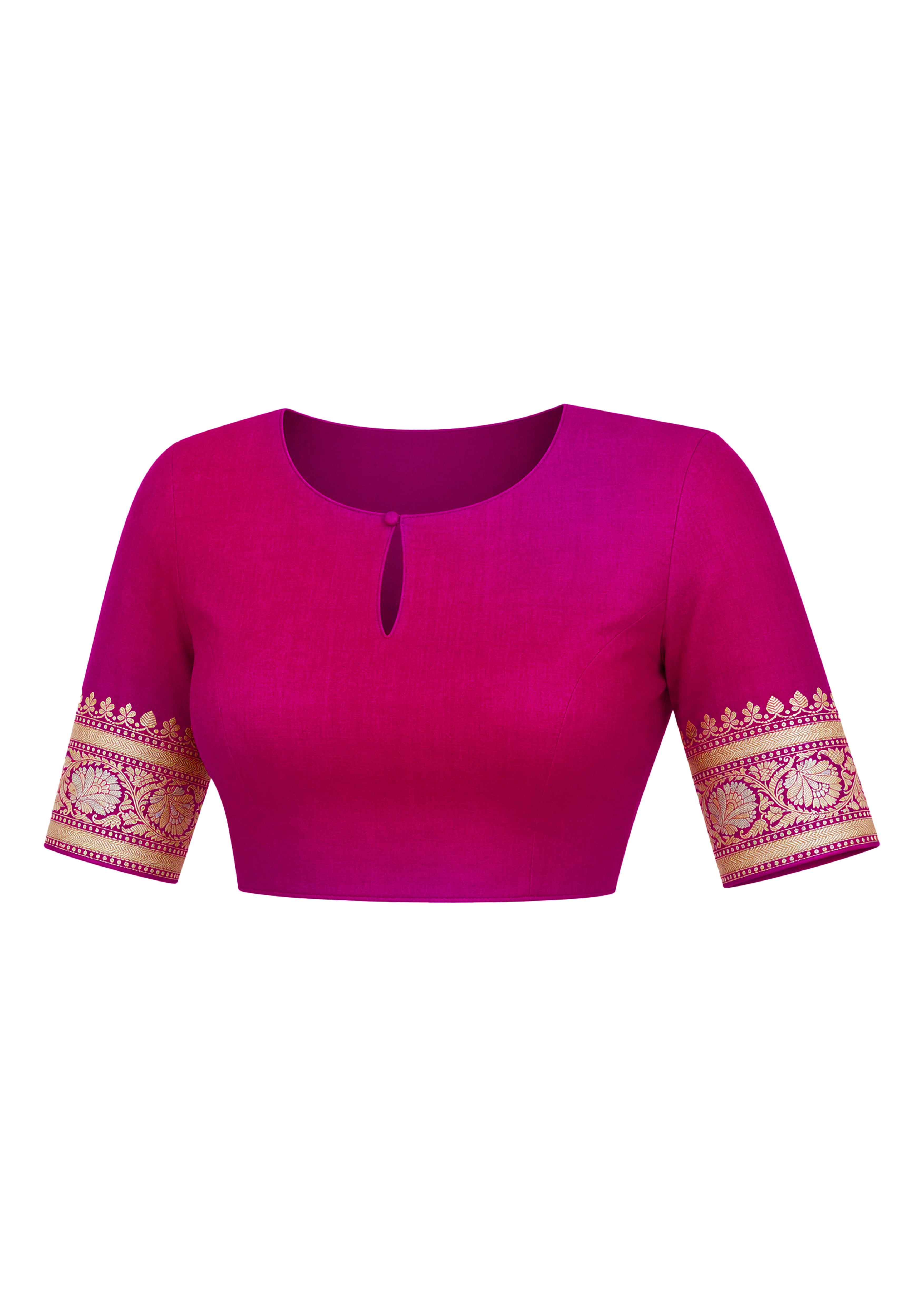 Magenta Katan Silk Banarasi Saree