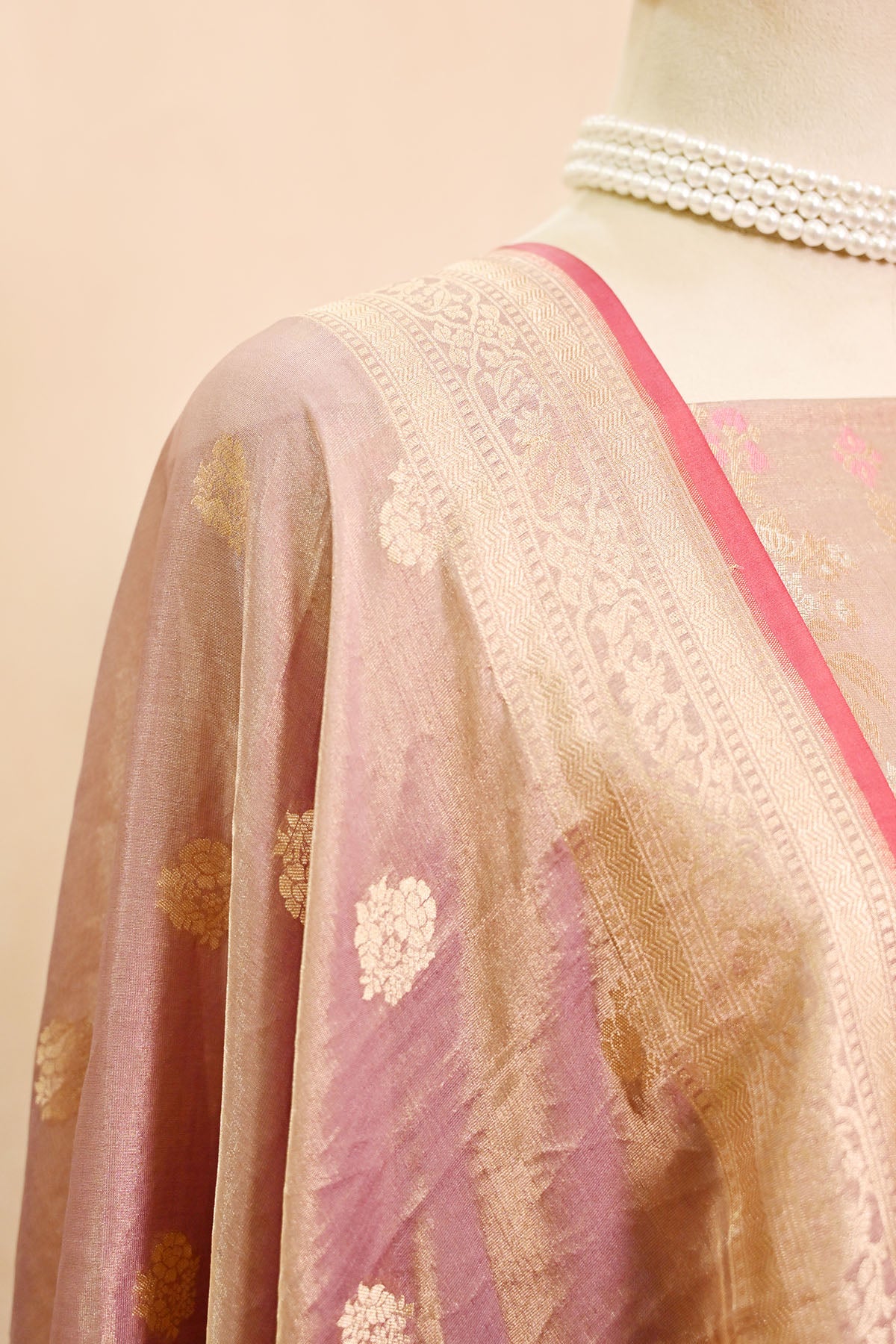 Mauve Tissue Silk Banarasi Suit
