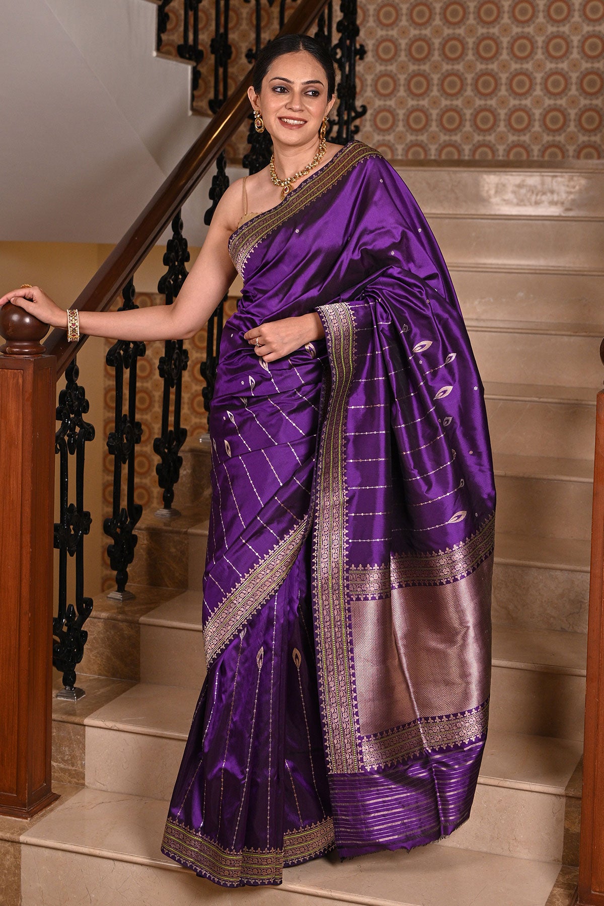 Pure Banarasi Silk Saree with Kadhwa Weave