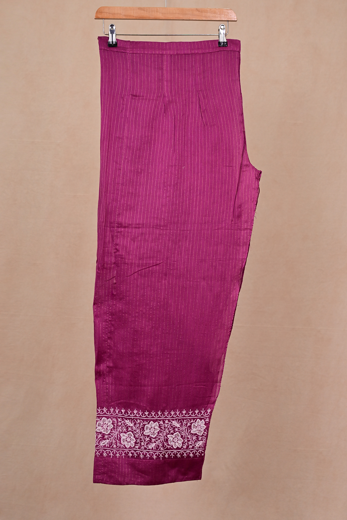Grape Purple Chanderi Chikankari Co-ord Set