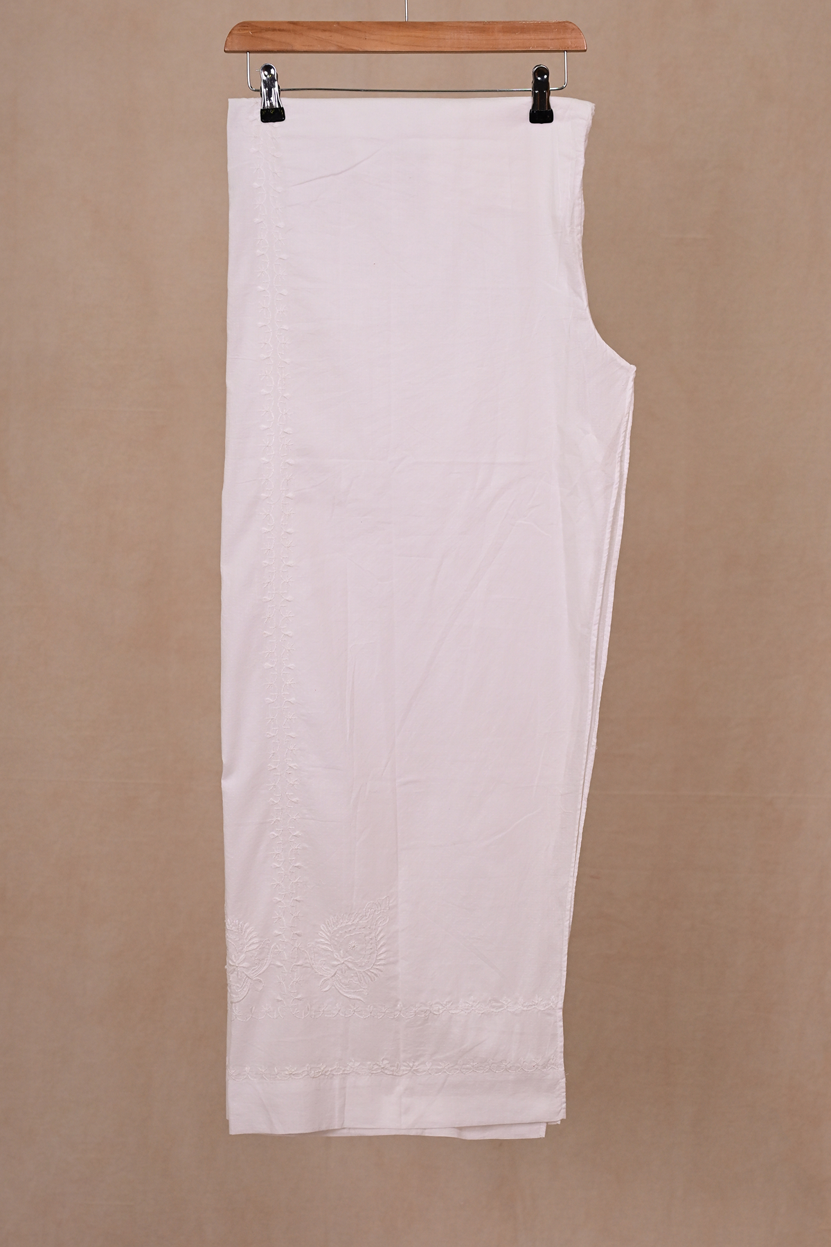 White Dobby Cotton Chikankari Co-ord Set