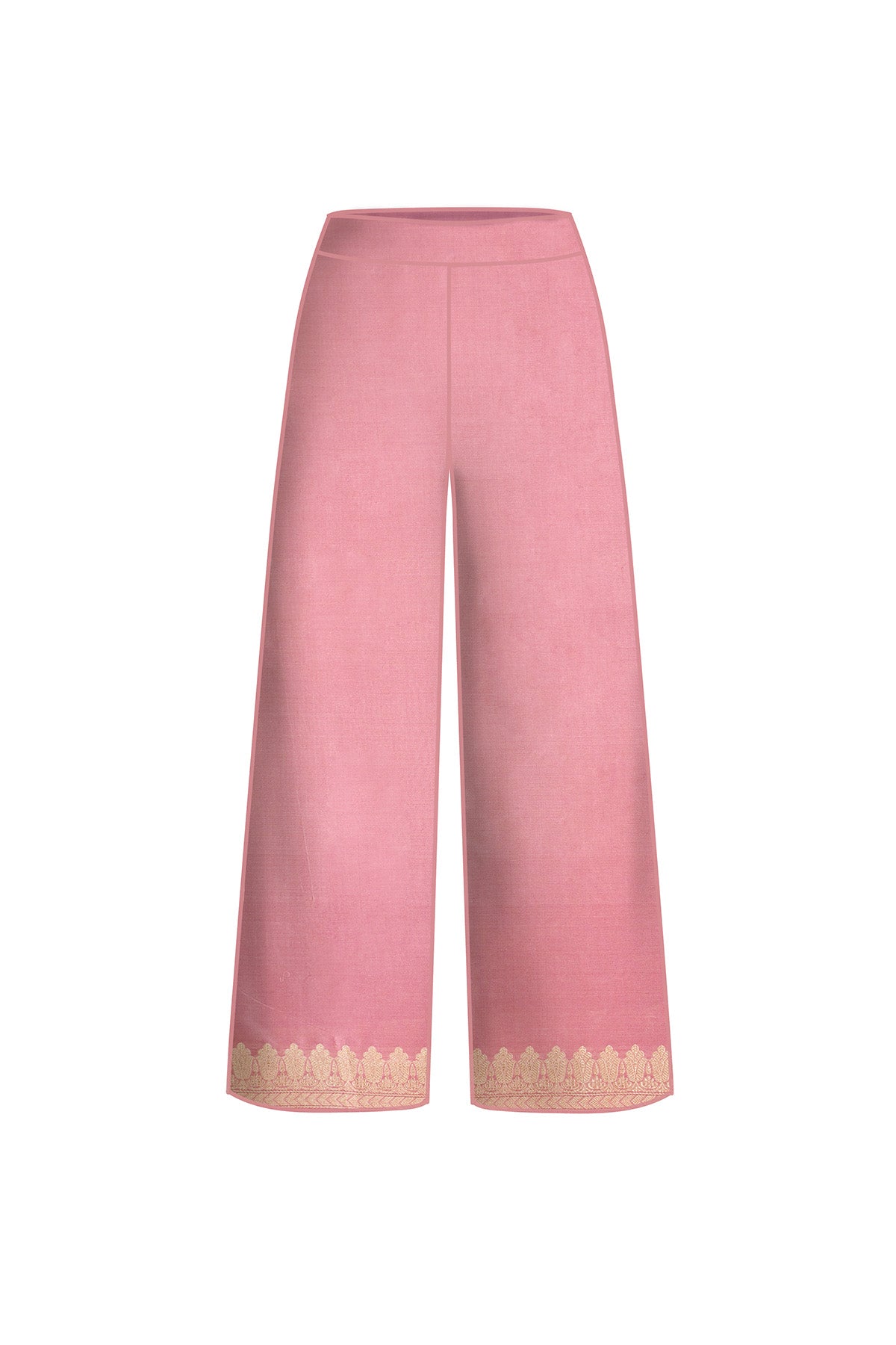 Dusty Pink Katan Silk Banarasi Suit