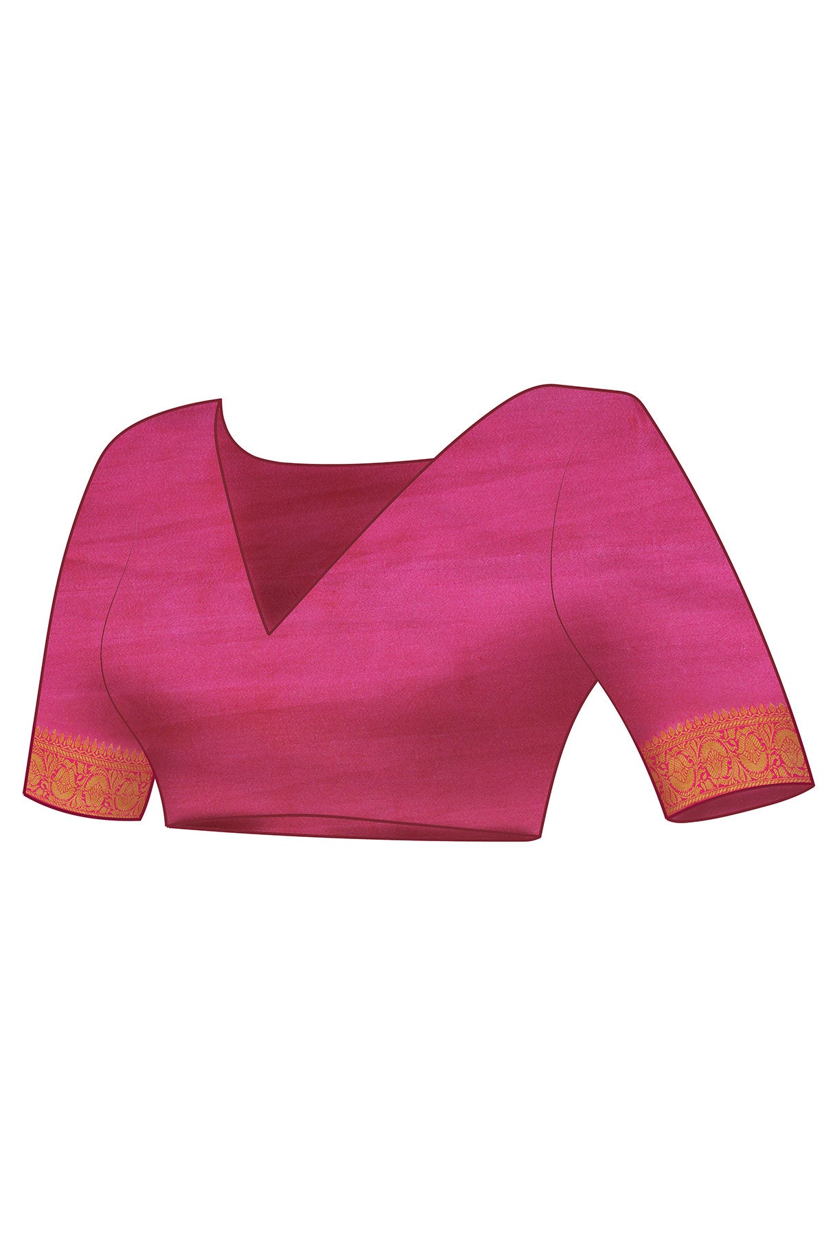 Tussar Georgette Banarasi Saree with Hand Brush Dye