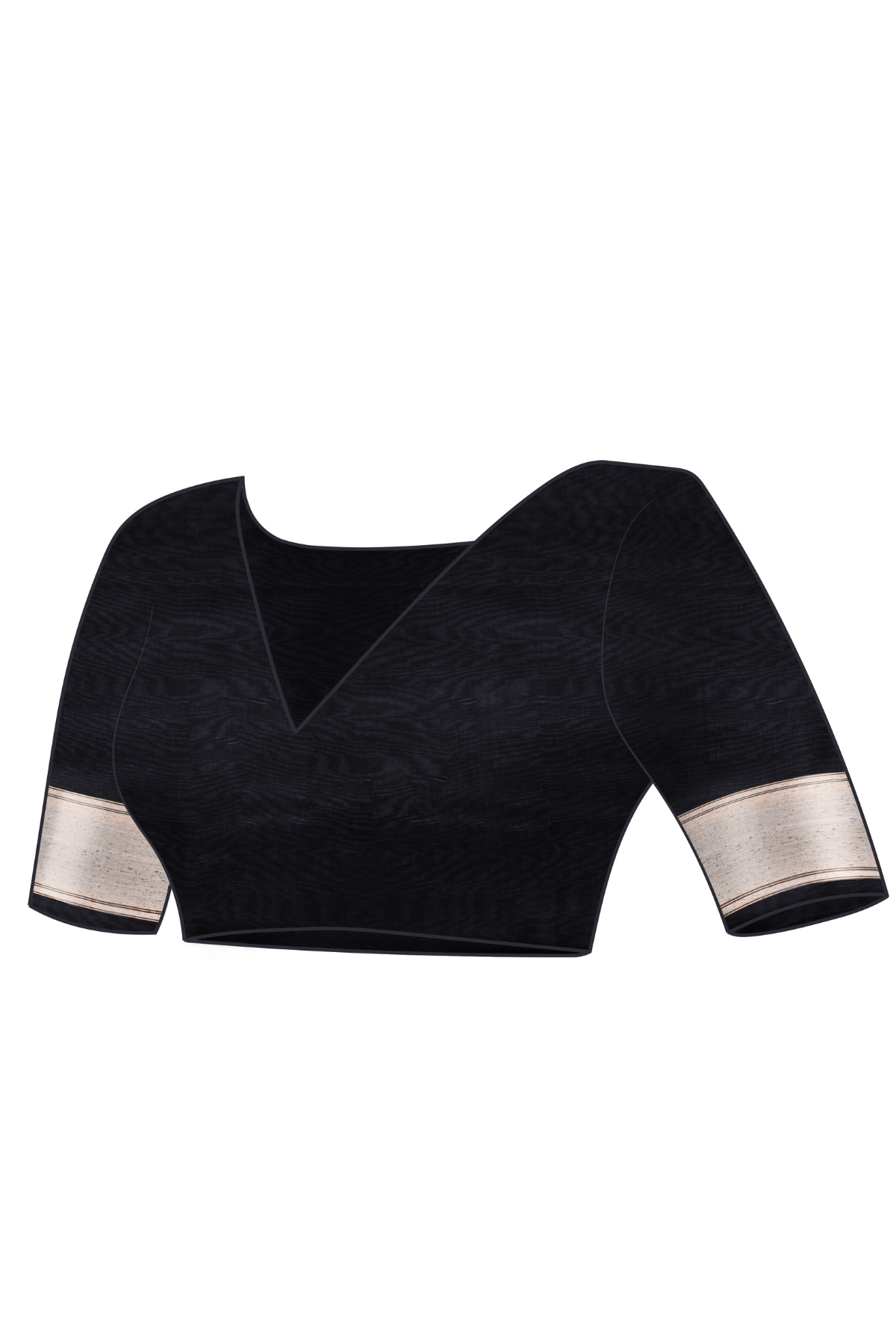 Black Organza Saree with Butterfly Zari Motifs