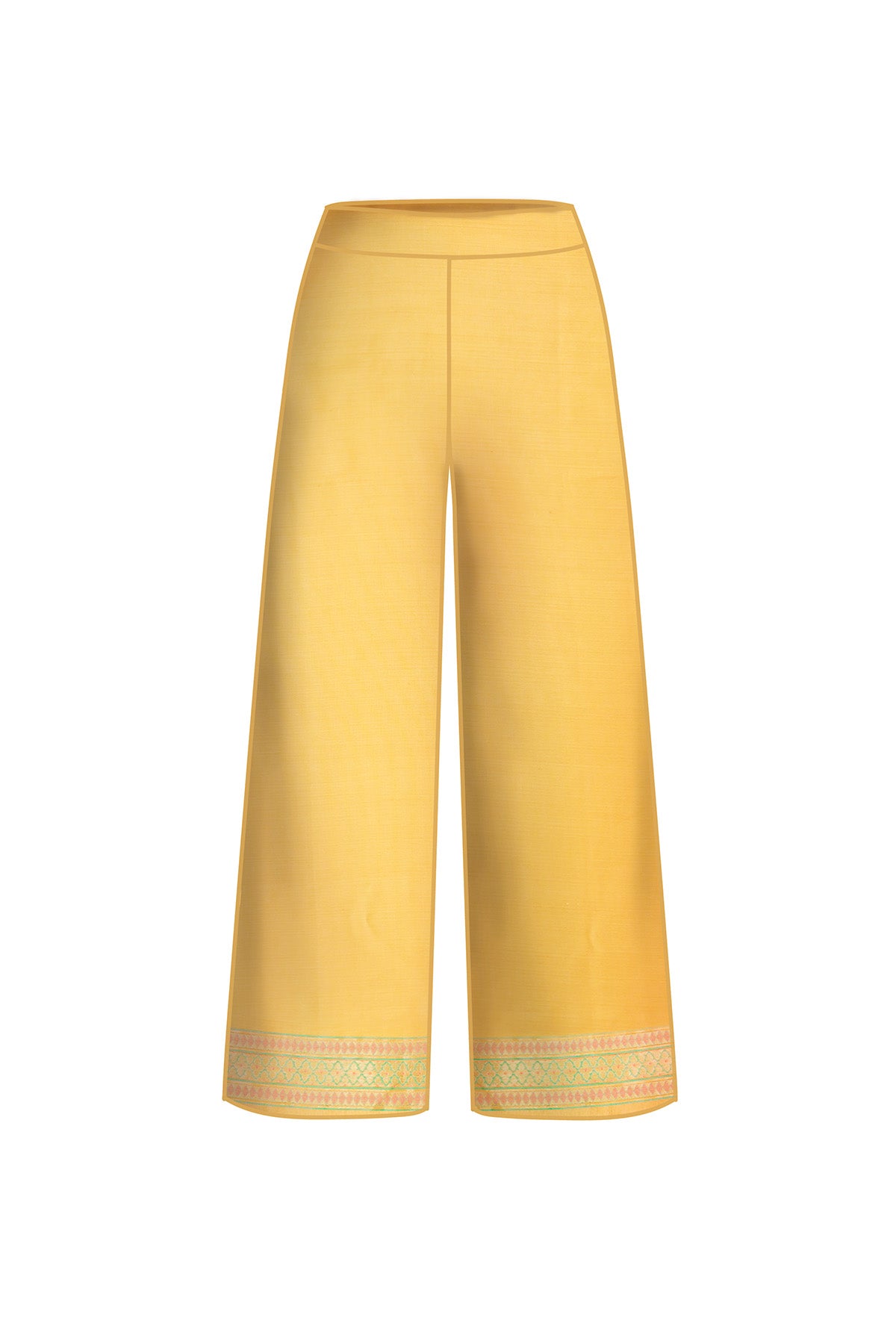 Yellow Dupion Silk Banarasi Suit