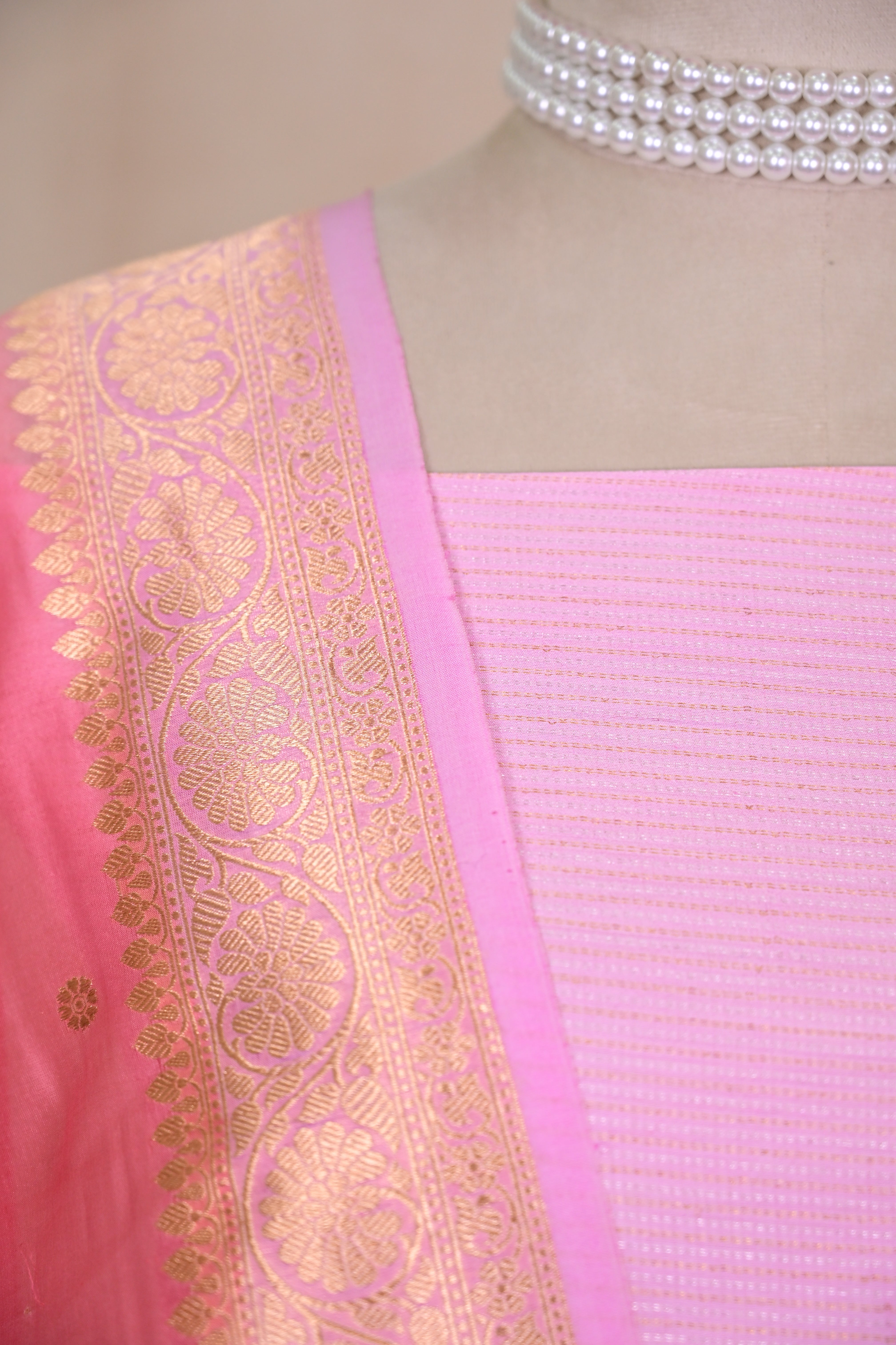 Light Lavender Pink Chanderi Silk Banarasi Suit