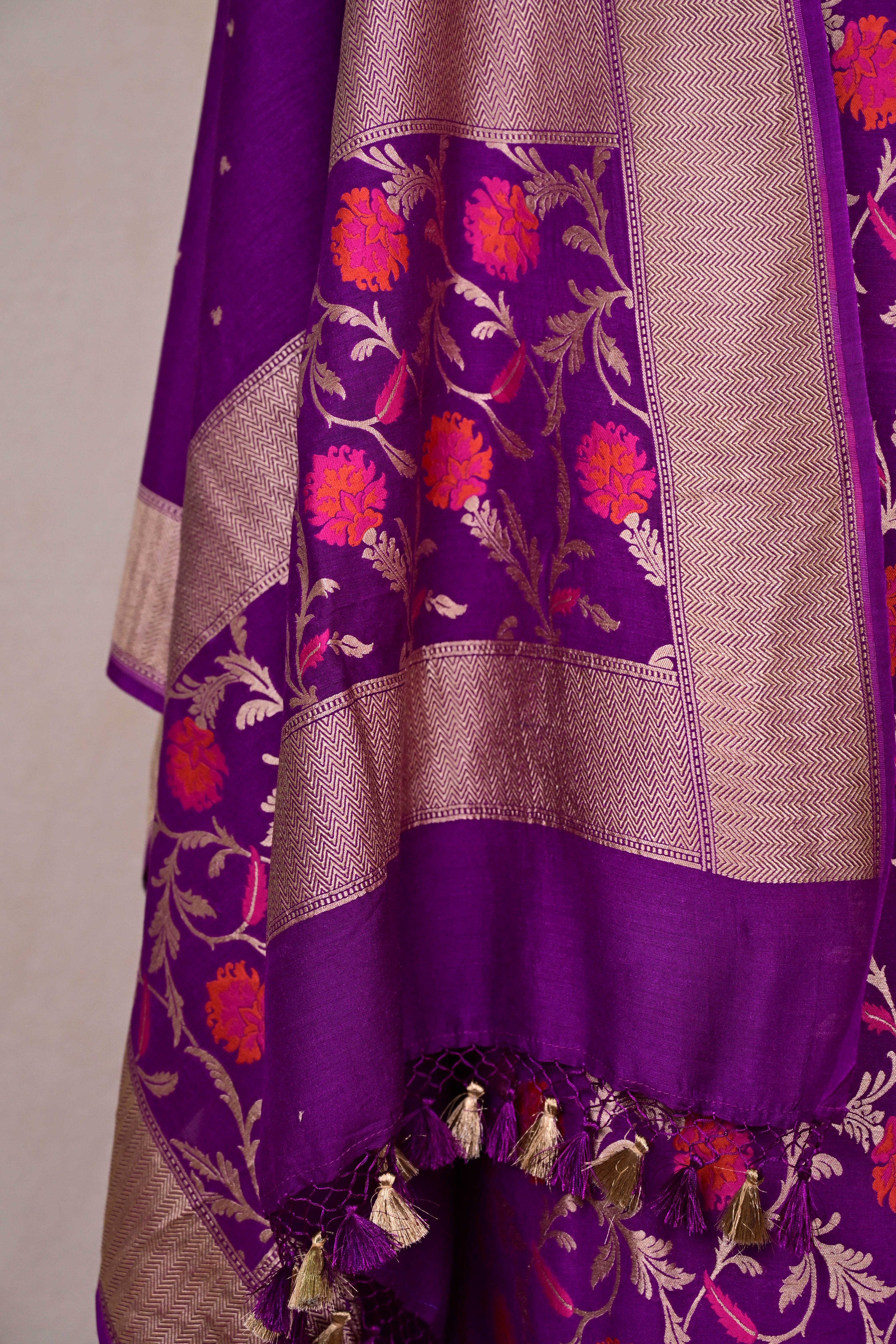 Royal Purple Banarasi Moonga Suit
