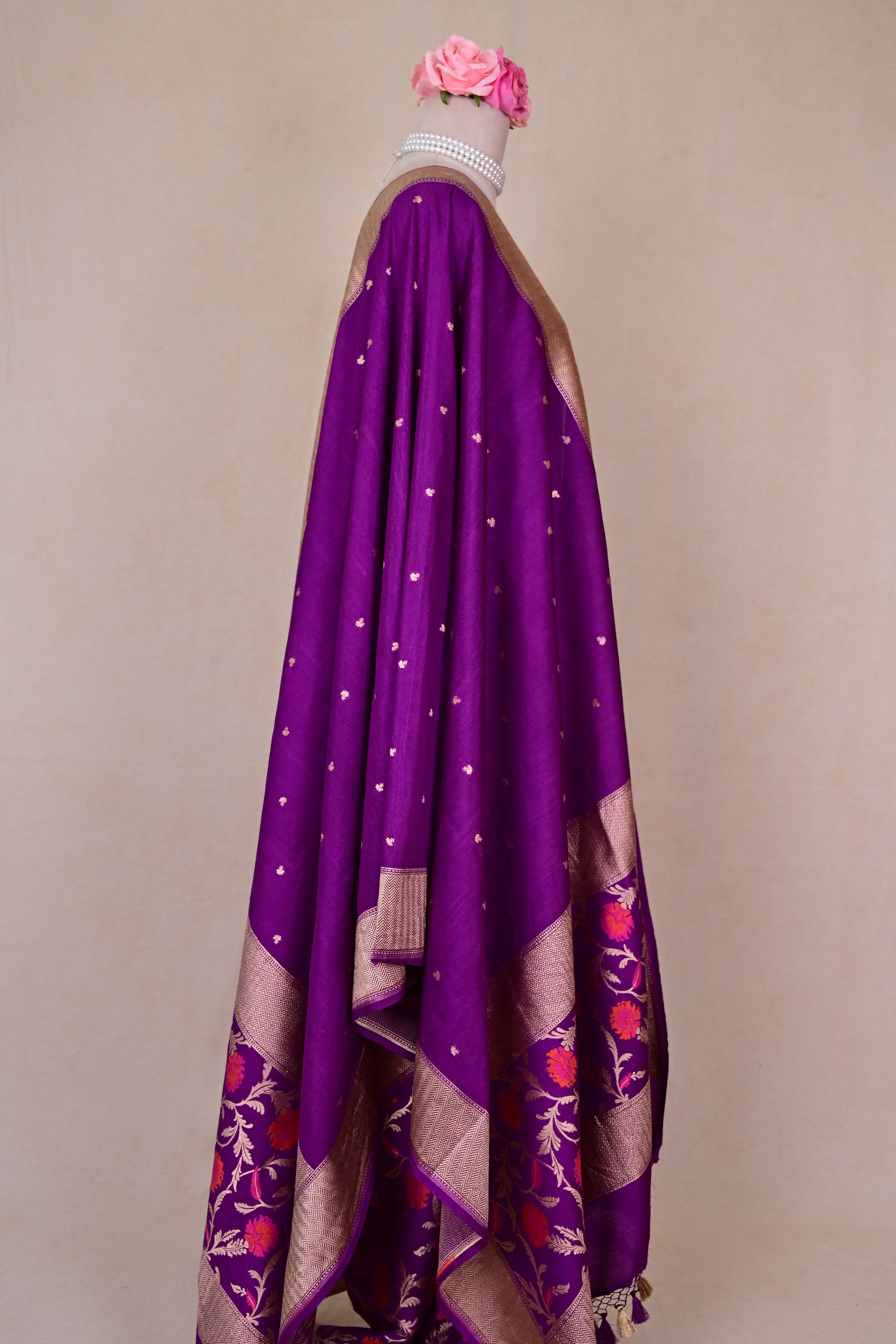 Royal Purple Banarasi Moonga Suit