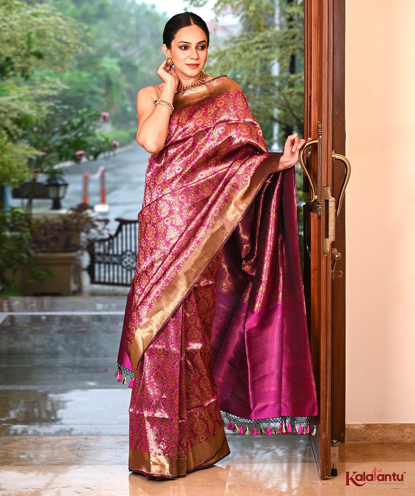 Tissue tanchui Silk Saree with Jamdani Work