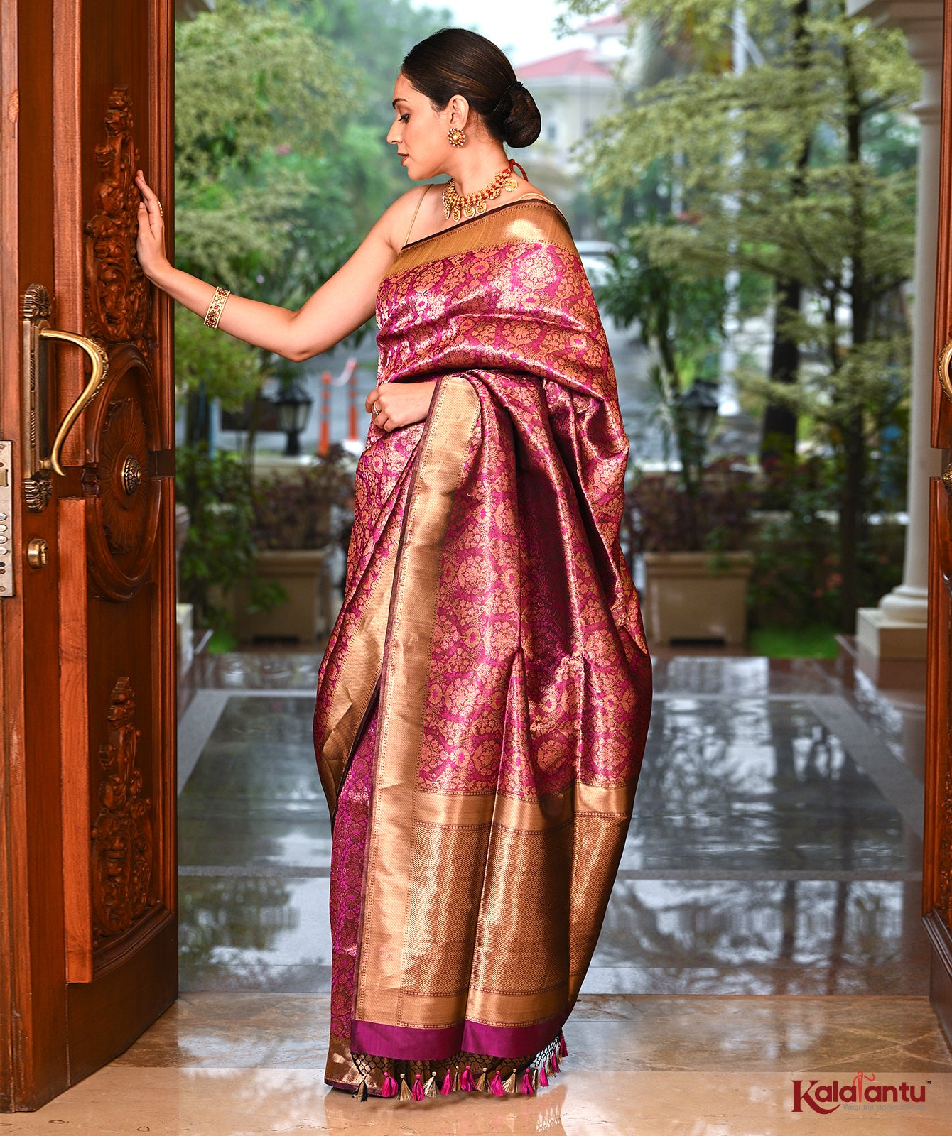 Tissue tanchui Silk Saree with Jamdani Work