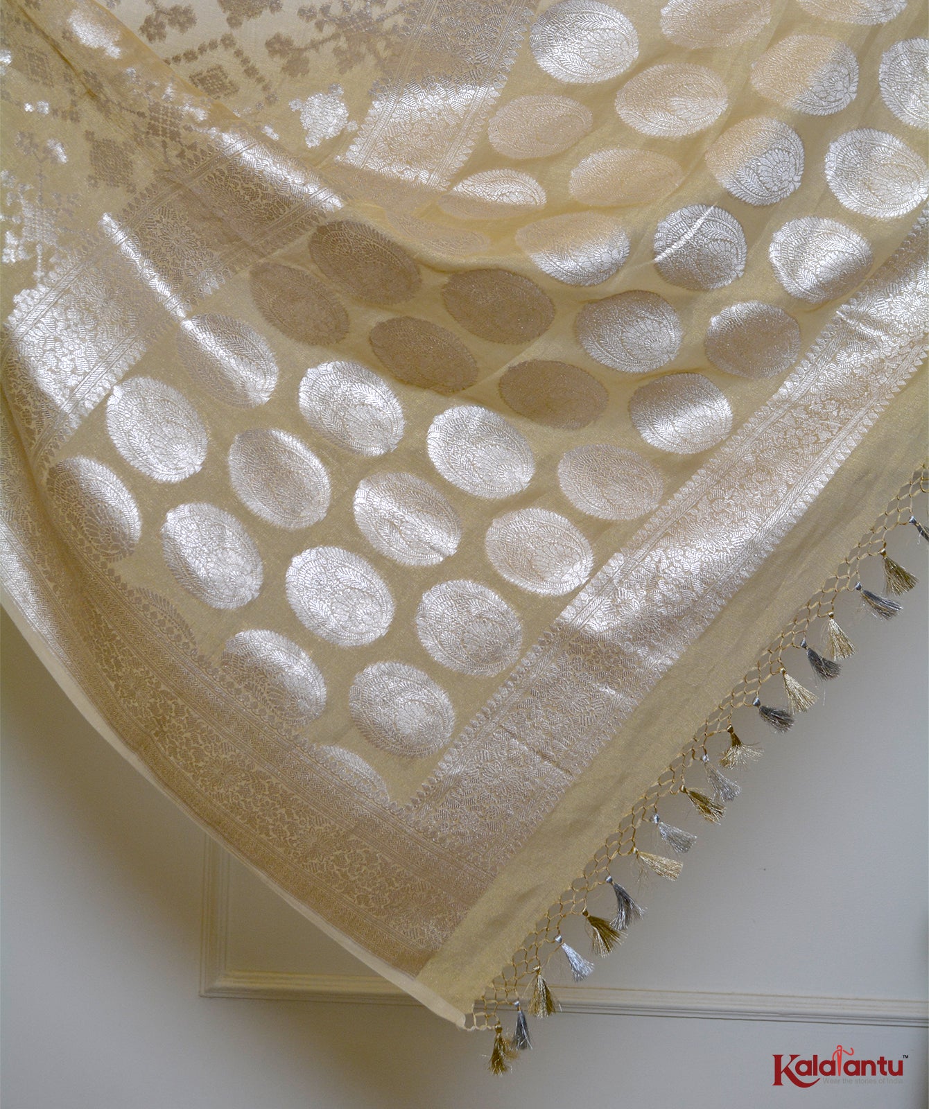 Pure Georgette Tissue Banarsi Saree with Rupa Work