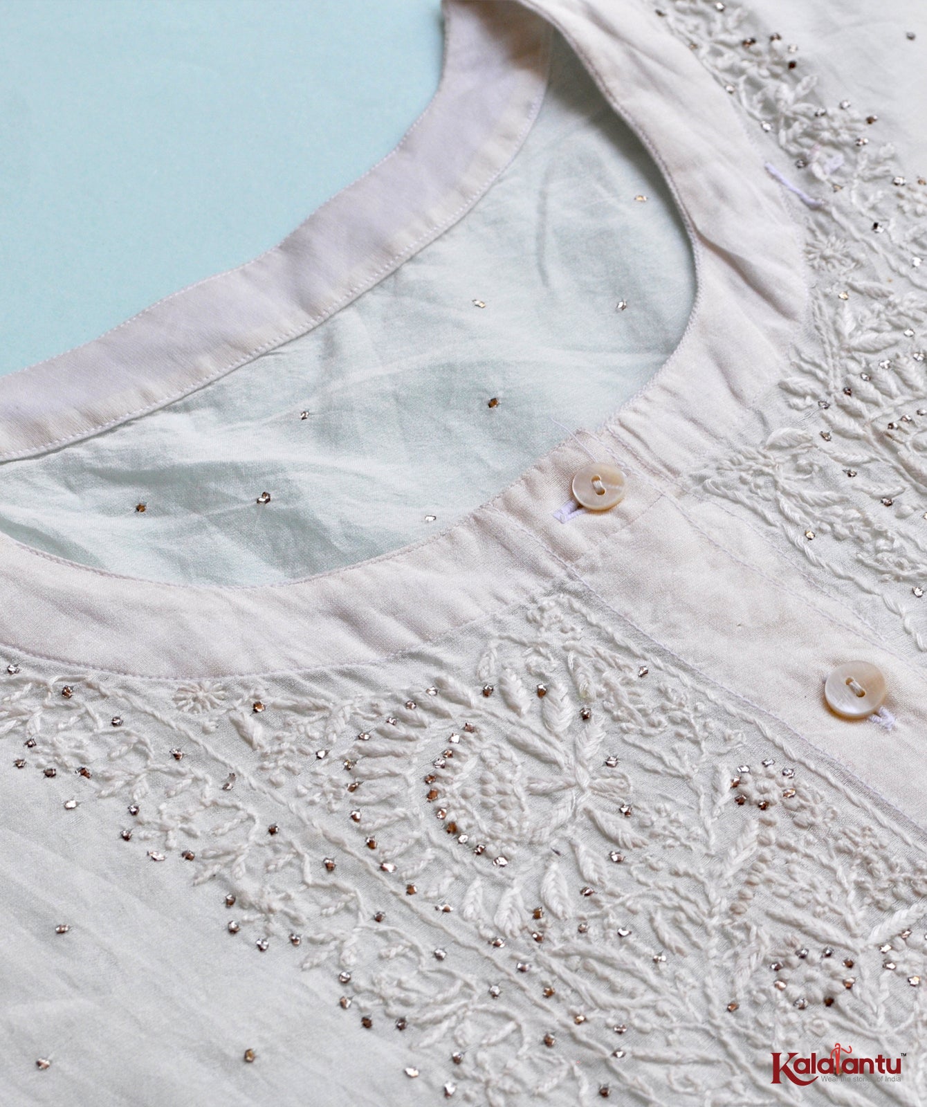 Off White Pure Chanderi Semi Stitched Co-ord Set