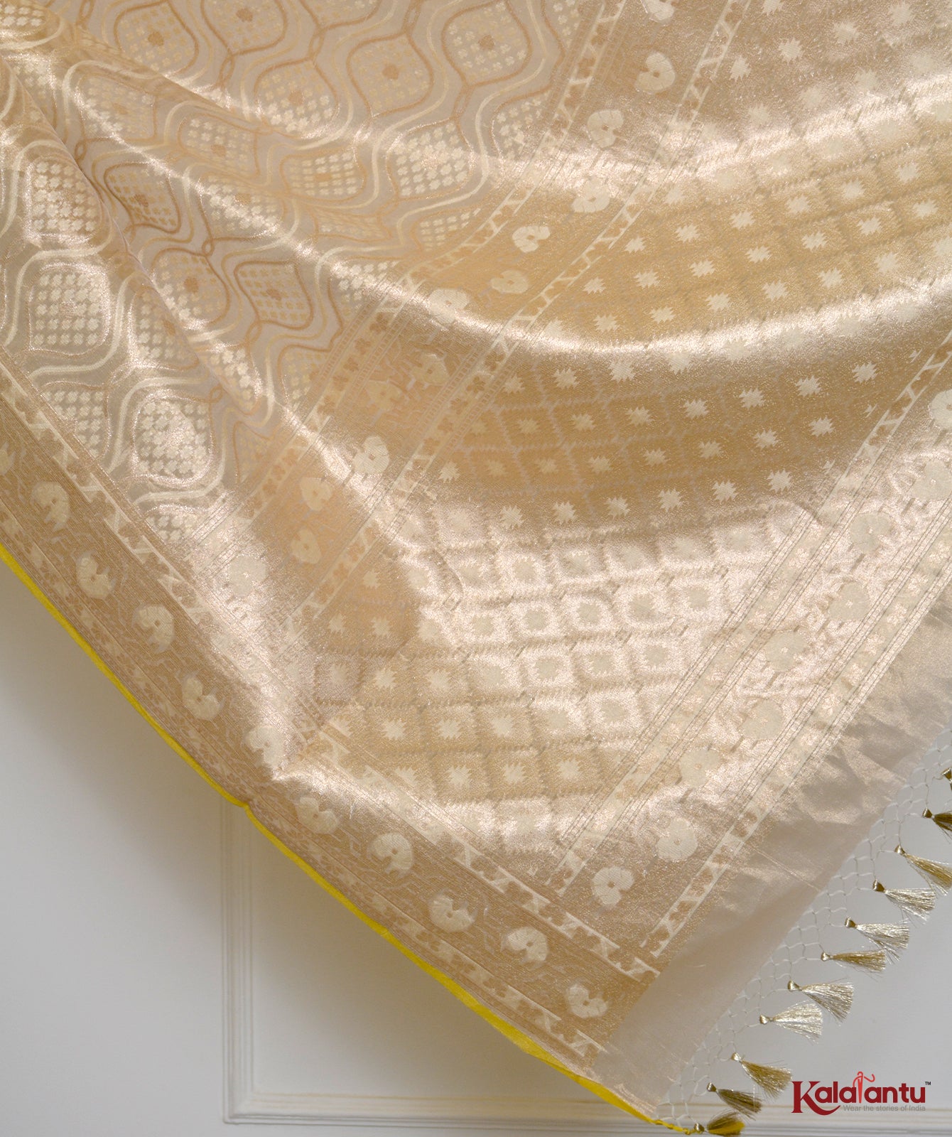 Kora Tissue Patola Banarasi Saree with All Over Zari Work
