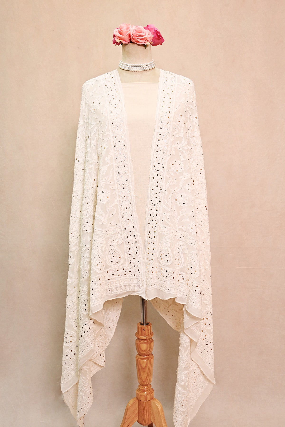 Off White Georgette Dupatta