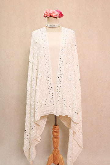Off White Georgette Dupatta