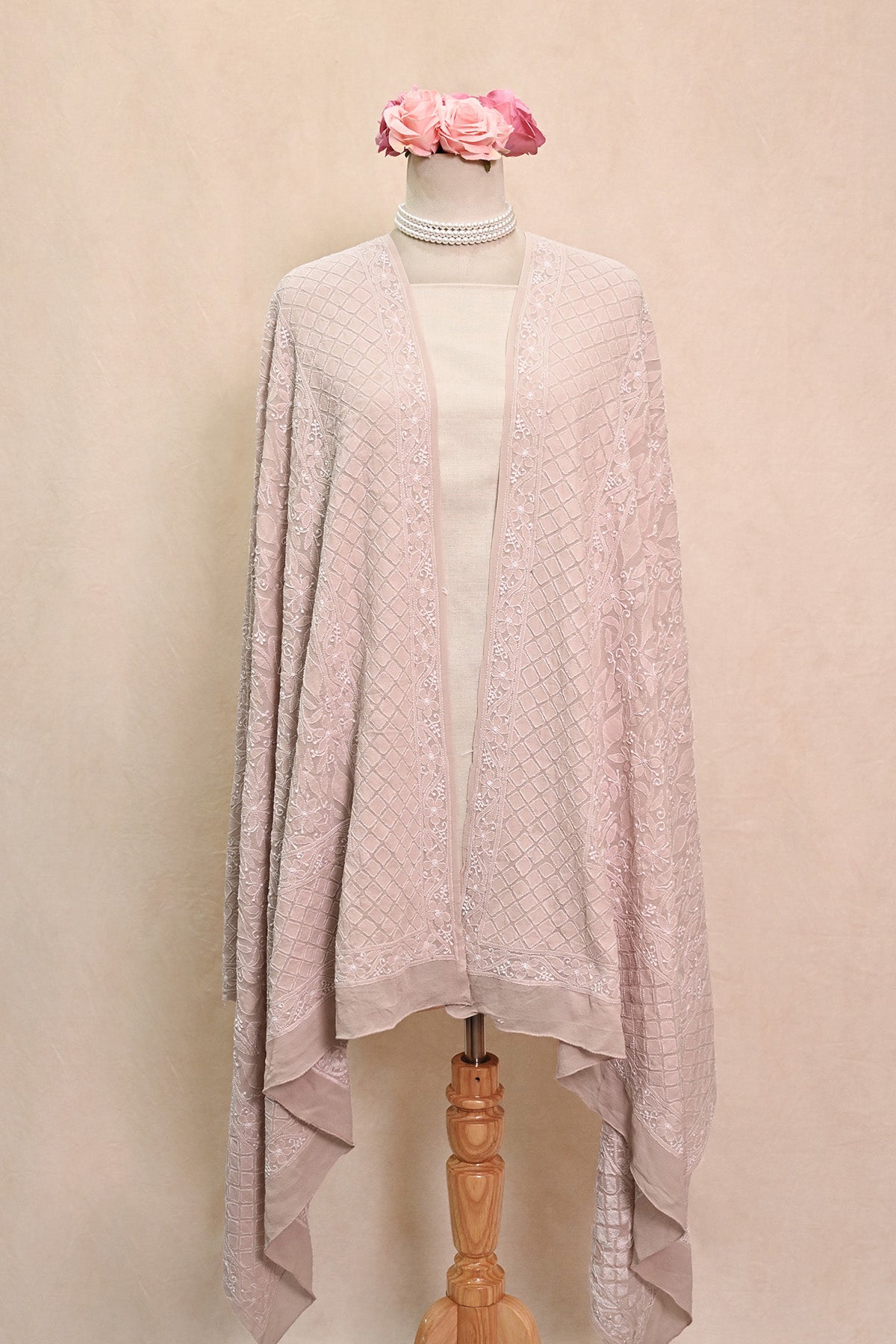 Dusty Rose Georgette Dupatta