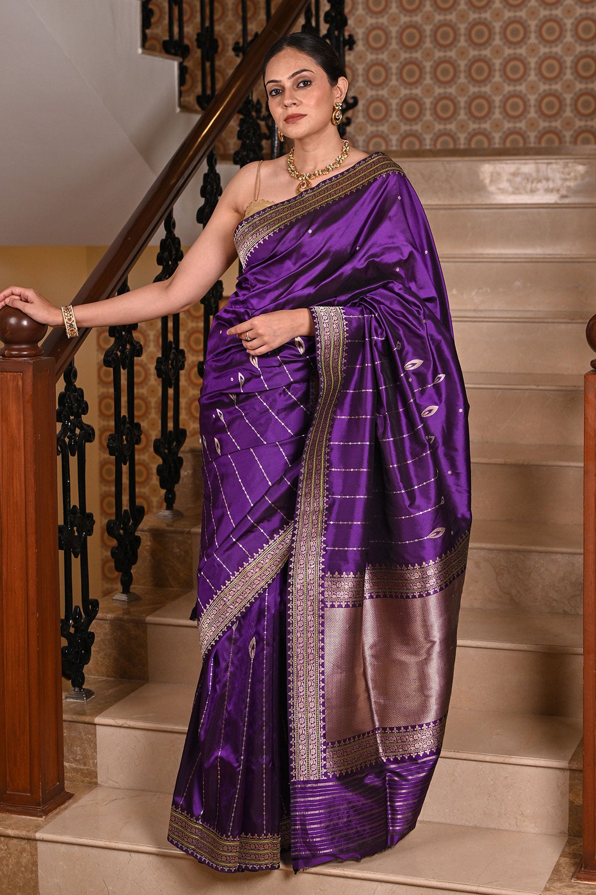 Pure Banarasi Silk Saree with Kadhwa Weave
