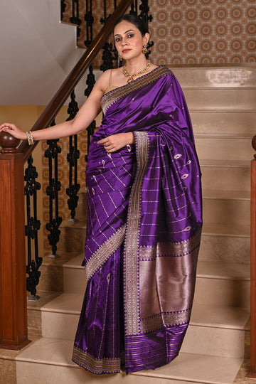 Pure Banarasi Silk Saree with Kadhwa Weave