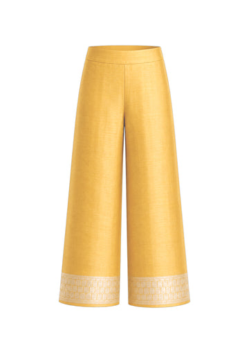 Yellow Banarasi Khaddi Moonga Silk Suit