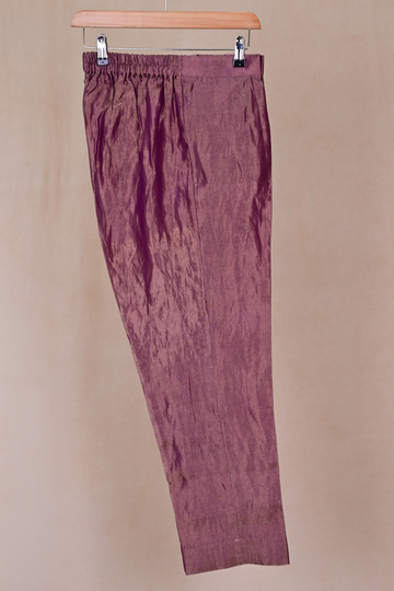 Lavender Purple Tissue Silk Zardozi Suit