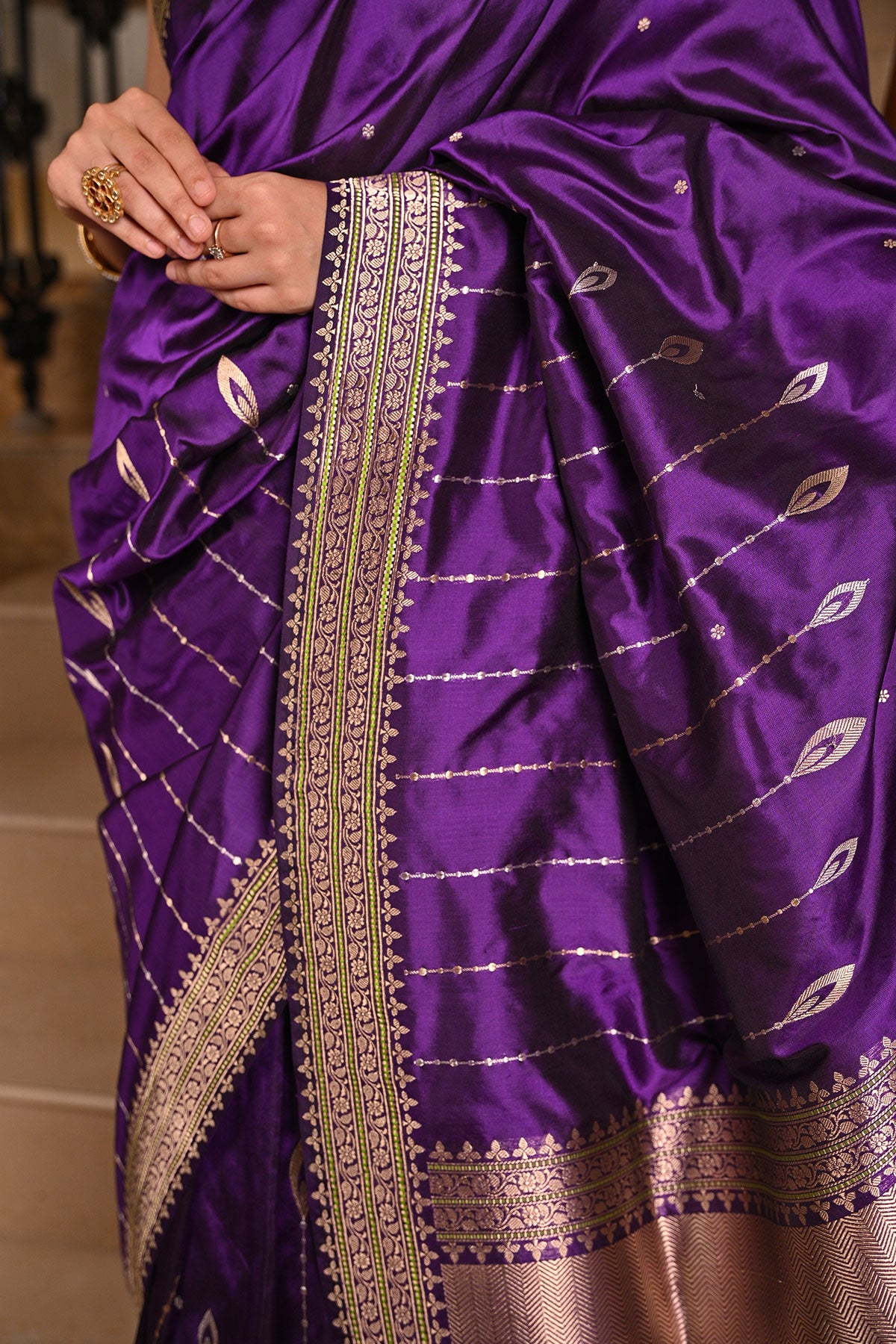 Pure Banarasi Silk Saree with Kadhwa Weave