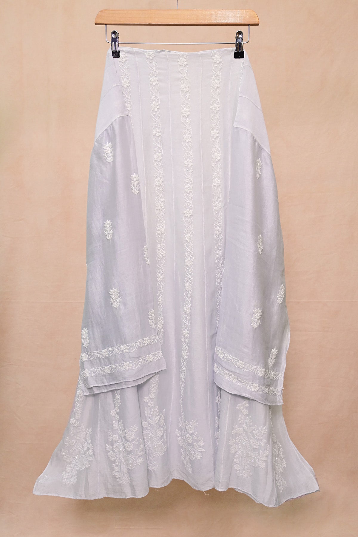 Powder Blue Soft Silk Chikankari Co-ord set