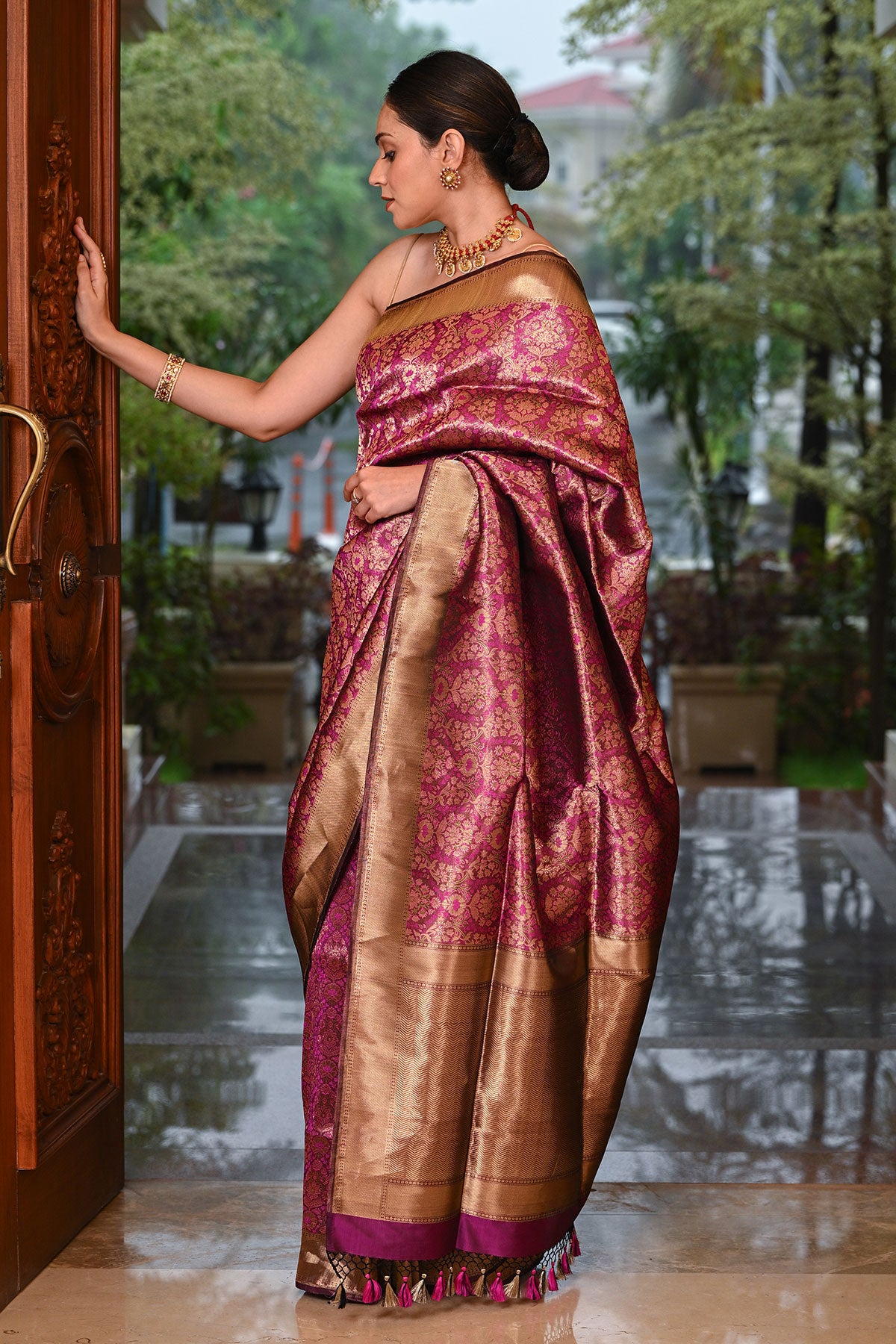 Tissue tanchui Silk Saree with Jamdani Work