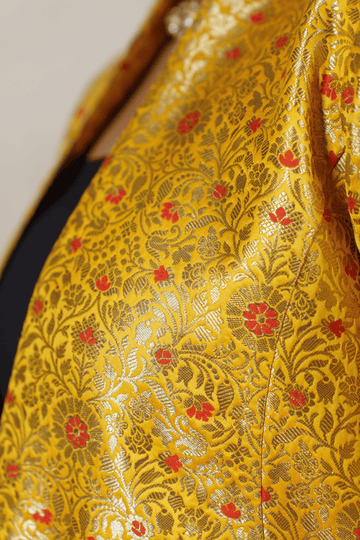 Sunshine Yellow Brocade Silk Banarasi Jacket