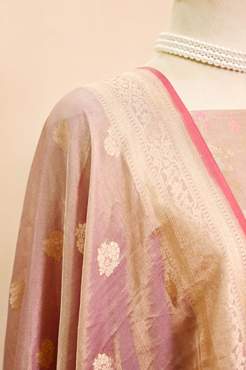 Mauve Tissue Silk Banarasi Suit