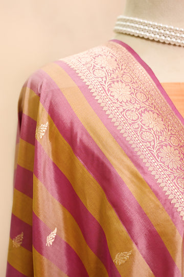 Cantaloupe Chanderi Silk Banarasi Suit