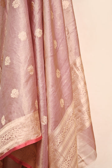 Mauve Tissue Silk Banarasi Suit