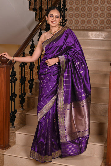 Pure Banarasi Silk Saree with Kadhwa Weave