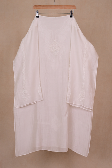 Off White
 Soft Silk Chikankari Co-ord Set