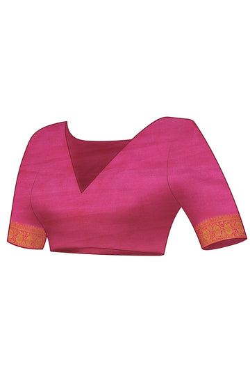 Tussar Georgette Banarasi Saree with Hand Brush Dye