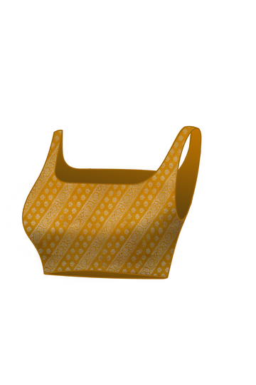 Light Mustard Tissue Silk Banarasi Saree