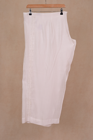 Off White
 Soft Silk Chikankari Co-ord Set