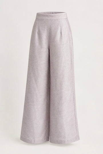 Lavender Grey Tissue Silk Zardozi Suit