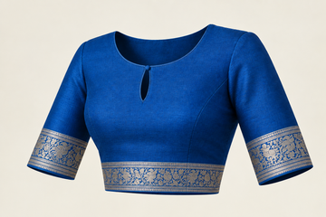 Royal Blue Katan Silk Banarasi Saree