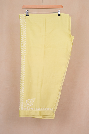 Light Lime Green Chanderi Chikankari Co-ord Set