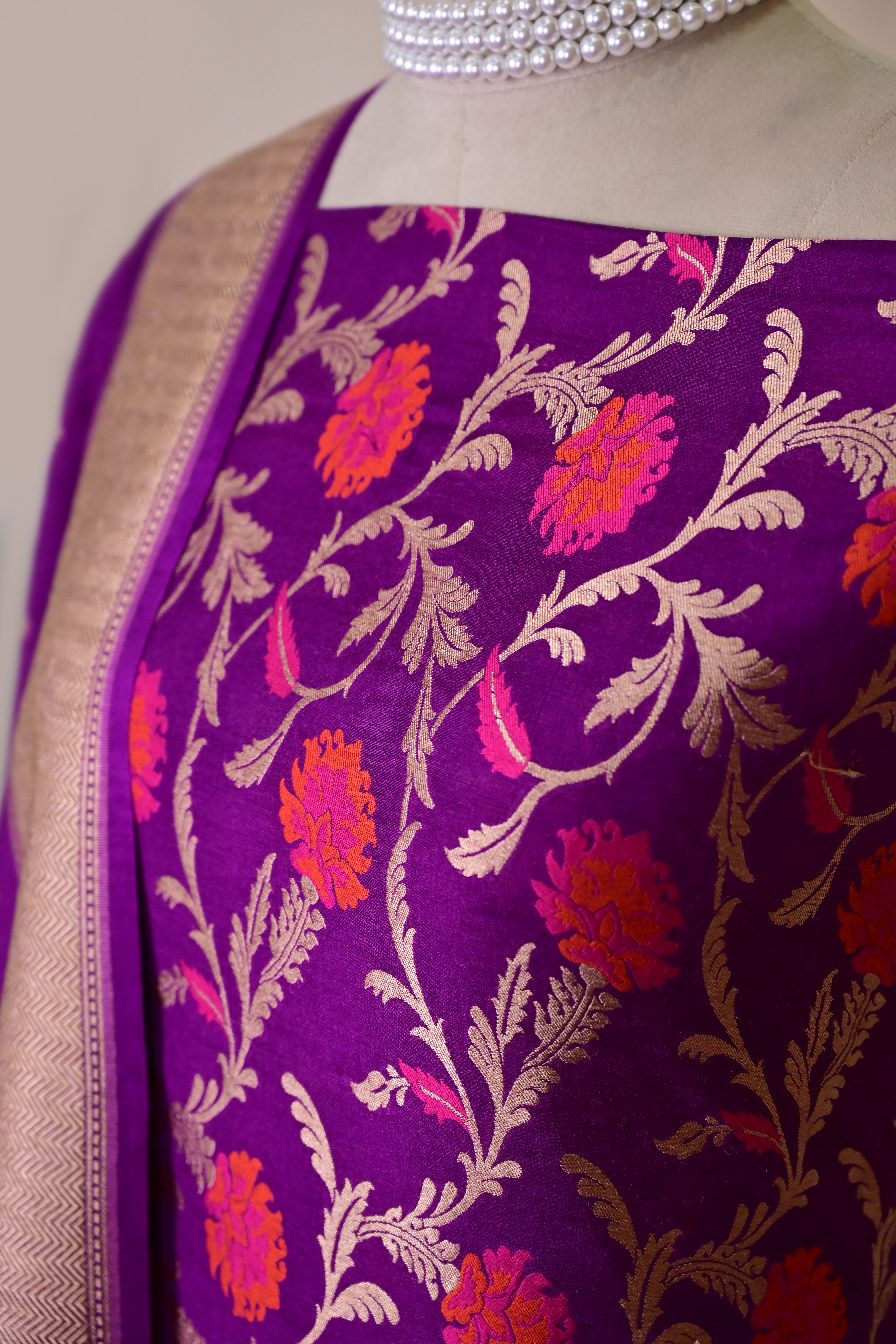 Royal Purple Banarasi Moonga Suit